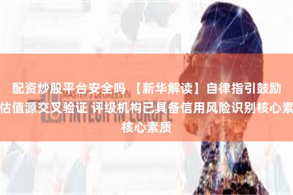 配资炒股平台安全吗 【新华解读】自律指引鼓励多估值源交叉验证 评级机构已具备信用风险识别核心素质