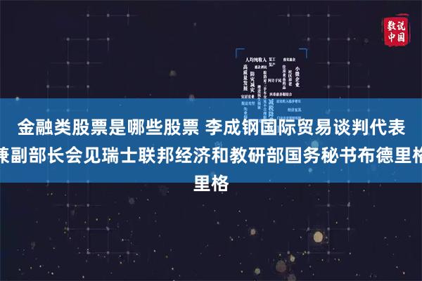 金融类股票是哪些股票 李成钢国际贸易谈判代表兼副部长会见瑞士联邦经济和教研部国务秘书布德里格