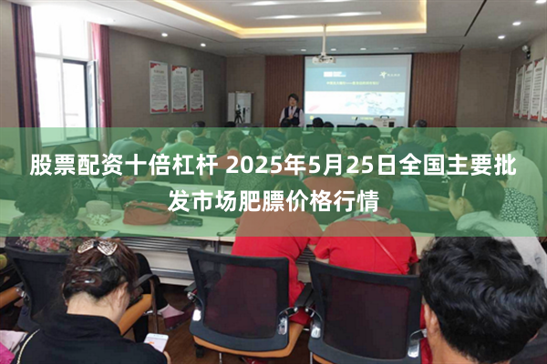 股票配资十倍杠杆 2025年5月25日全国主要批发市场肥膘价格行情