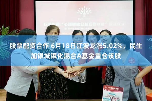 股票配资合作 6月18日江波龙涨5.02%，民生加银城镇化混合A基金重仓该股