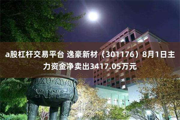a股杠杆交易平台 逸豪新材（301176）8月1日主力资金净卖出3417.05万元