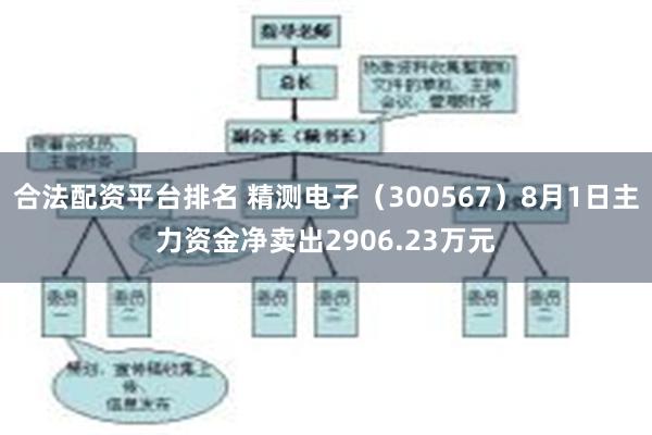 合法配资平台排名 精测电子(300567)8月1日主力资金净卖出2906.23万元