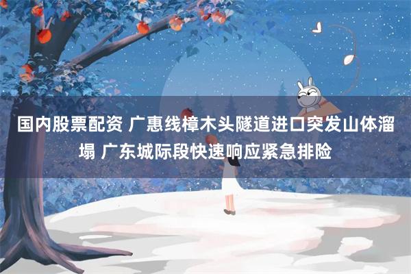 国内股票配资 广惠线樟木头隧道进口突发山体溜塌 广东城际段快速响应紧急排险