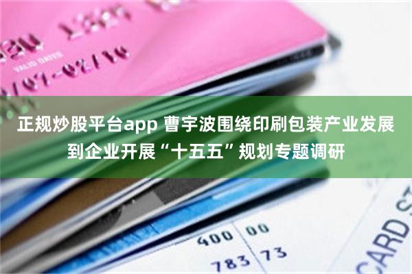 正规炒股平台app 曹宇波围绕印刷包装产业发展到企业开展“十五五”规划专题调研