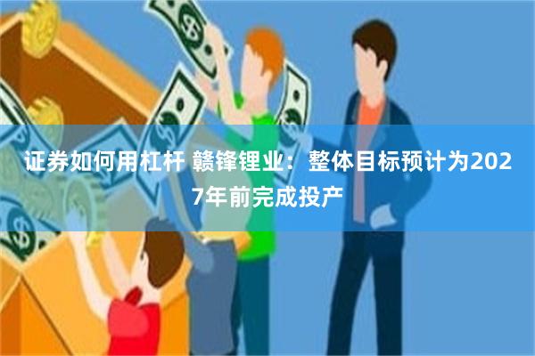 证券如何用杠杆 赣锋锂业：整体目标预计为2027年前完成投产