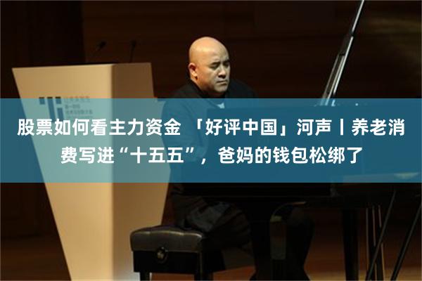 股票如何看主力资金 「好评中国」河声丨养老消费写进“十五五”，爸妈的钱包松绑了