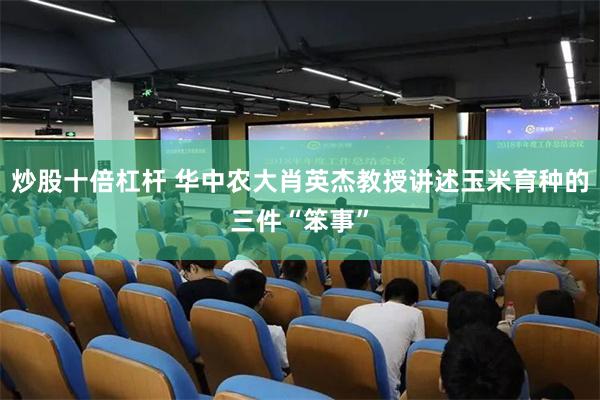 炒股十倍杠杆 华中农大肖英杰教授讲述玉米育种的三件“笨事”