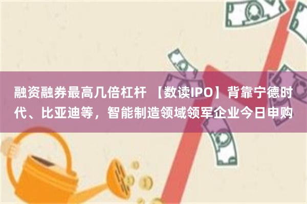 融资融券最高几倍杠杆 【数读IPO】背靠宁德时代、比亚迪等，智能制造领域领军企业今日申购