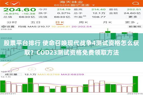 股票平台排行 使命召唤现代战争4测试资格怎么获取？COD23测试资格免费领取方法
