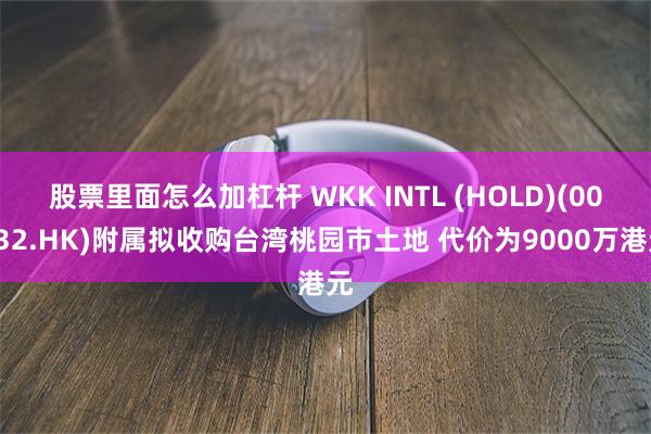 股票里面怎么加杠杆 WKK INTL (HOLD)(00532.HK)附属拟收购台湾桃园市土地 代价为9000万港元
