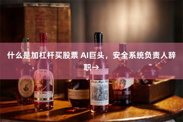 什么是加杠杆买股票 AI巨头，安全系统负责人辞职→