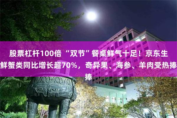 股票杠杆100倍 “双节”餐桌鲜气十足！京东生鲜蟹类同比增长超70%，奇异果、海参、羊肉受热捧